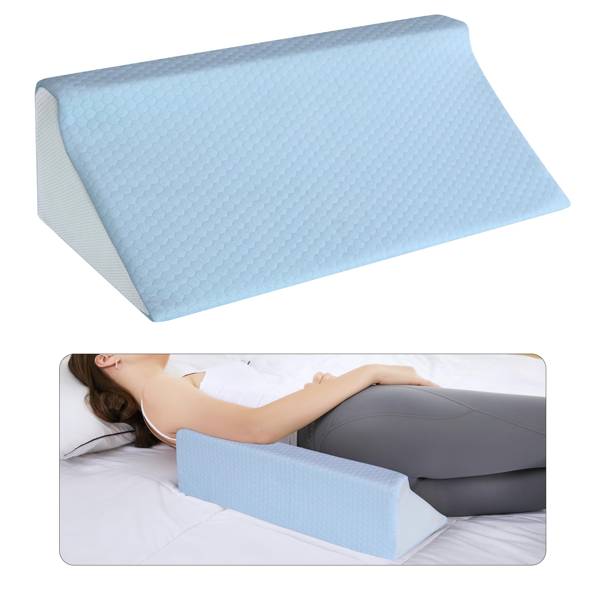 Wedge Pillow For Side Sleeping  Memory Foam Positioners Sleeper Preventing After Support Ankle Bed