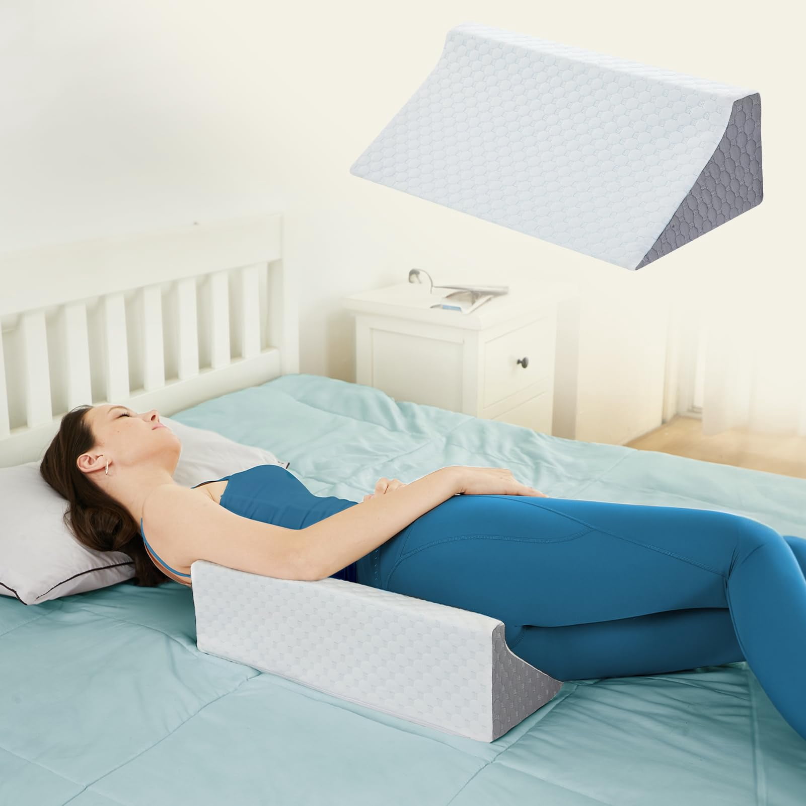 Wedge Pillow For Sleeping  Side Sleeper Body Positioners Preventing After Support Ankle Bed Sleepers