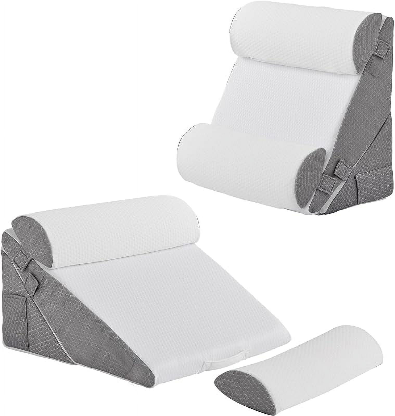 Wedge Pillow Headboard, 3PCS Orthopedic Bed Wedge Pillows Set for After Surgery, Adjustable Pillow Wedge for Acid Reflux&Back Pain Relief, Sleeping, Back Pillow for Bed Sitting Up