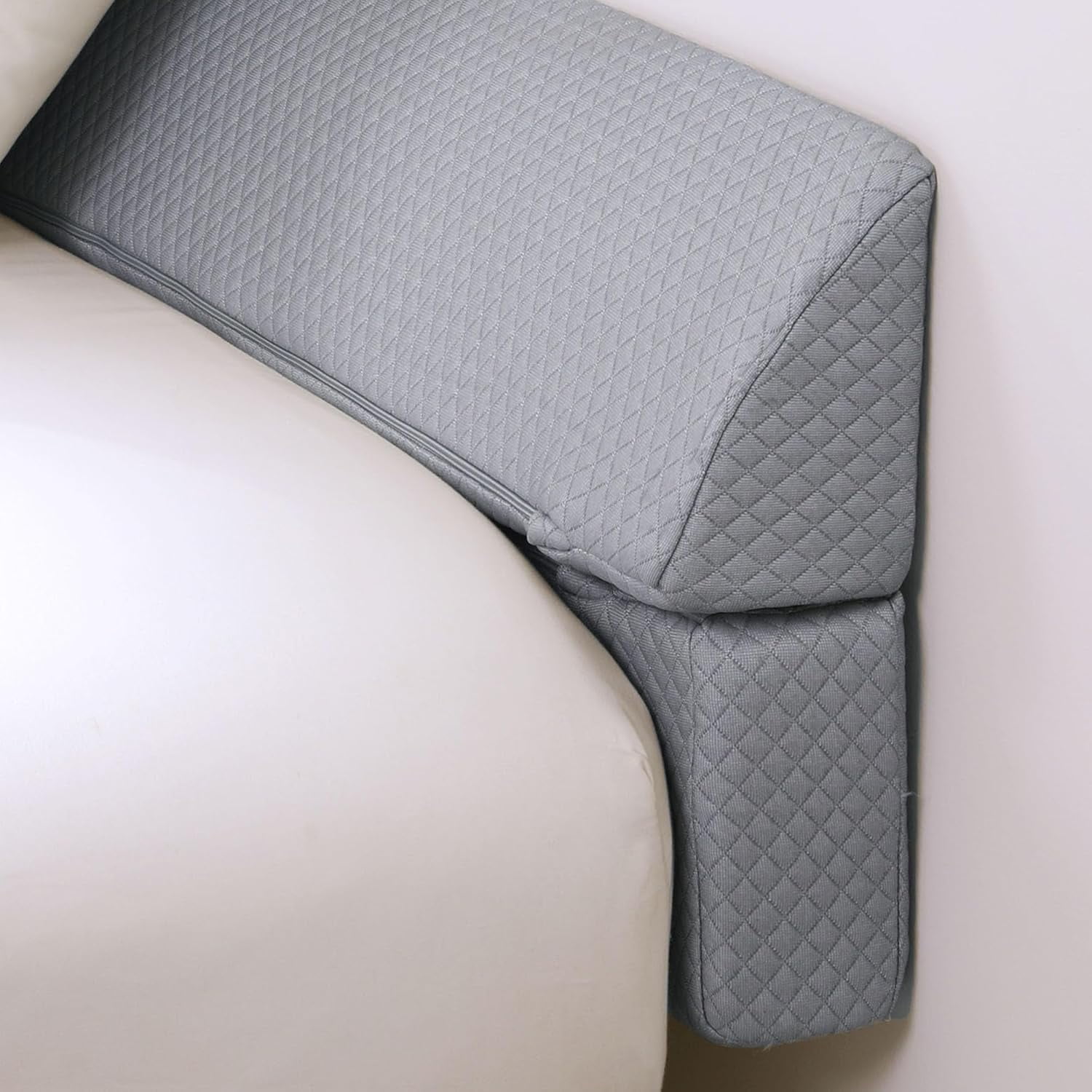 Wedge Pillow Headboard for Bed Gap,Foldable Bed Wedge Gap Filler Queen Size,Matterss Gap Filler,Multi Functional Bed Crack Pillow, Fill The Gap (0-7") Between Your Headboard and Mattress
