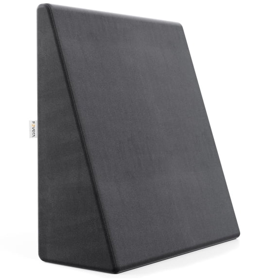 Wedge Pillow Memory Foam For Back Support, Velvet Dark Grey, Medium Size - 7 Inch | Acid Reflux, Snoring, Gerd, Leg Elevation, Pregnancy | Multipurpose Bed Wedge Pillow, Removable Cover