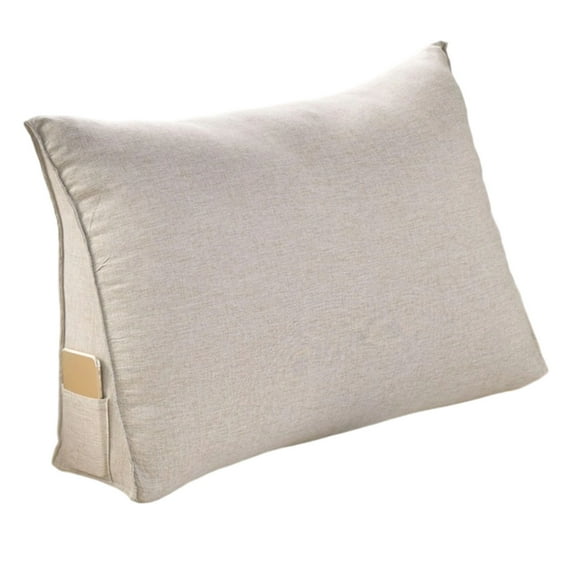 Wedge Pillow for Sitting Up in Bed - Reading Pillow with Removable Cover - Triangular Backrest Support for Adults - Lumbar & Leg Positioning Cushion for Couch, Daybed, Office Chair