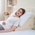 Wedge Pillow for Sleep Apnea, Bed Wedge Pillow for Acid Reflux and Back Pain Relief, Memory Foam