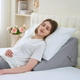 Wedge Pillow for Sleep Apnea, Bed Wedge Pillow for Acid Reflux and Back Pain Relief, Memory Foam