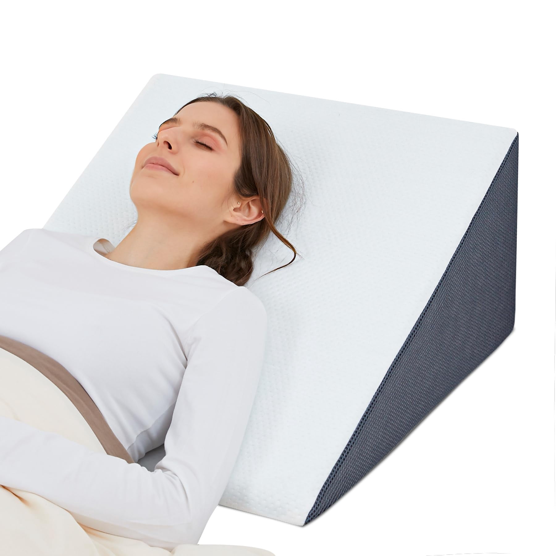 Wedge Pillow for Sleeping Side Sleeper Support Back Pain Relief Post Surgery Pregnancy Ankle Elevation Bed Positioner
