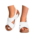 thumbnail image 1 of Wedge Platform Backstrap Sandal for Women 2025 Fashion Casual Arch Support Mid Heel Dress Sandals, 1 of 6