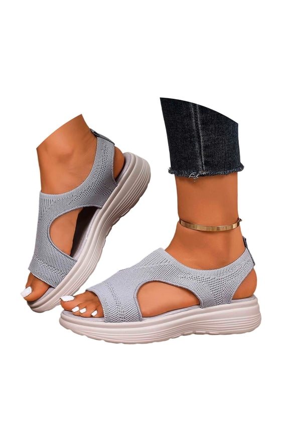 Wedge Platform Sandals Women Lightweight Casual Extra Wide Width Wedge Heels Womens House Shoes with Support Espadrille Cross Band Ankle Strap High Heel Wedges for Women Dressy Summer
