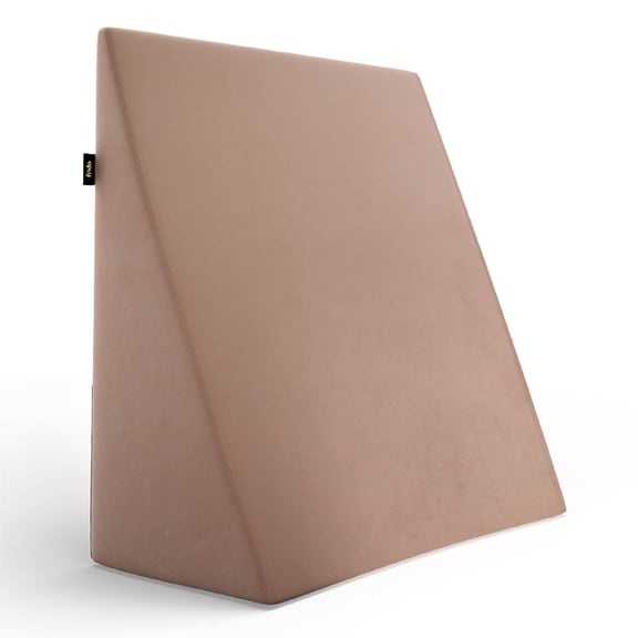 Wedge Plus Cushion For Sleeping, Memory Foam Pillow, Light Caramel | Acid Reflux Relief, High Resilience Foam | Orthopedic Wedge Cushion For Leg Elevator, Pregnancy, Breathable - Pack Of 1