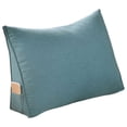 thumbnail image 1 of Wedge Reading Pillow with Back Support - Triangular Bolster Cushion for Bed, Sofa & Office Chair - Removable Cover, Lumbar & Neck Support Pillow in Khaki, 1 of 5