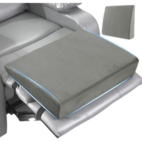Wedge Recliner Leg Pillow, Foam Extra Large Foot Rest Cushion with Adjustable Straps, Recliner Footrest Extender Leg Elevation Pillow Wedge Pillow for Recliner, Bed, Sofa, Couch (Gray)