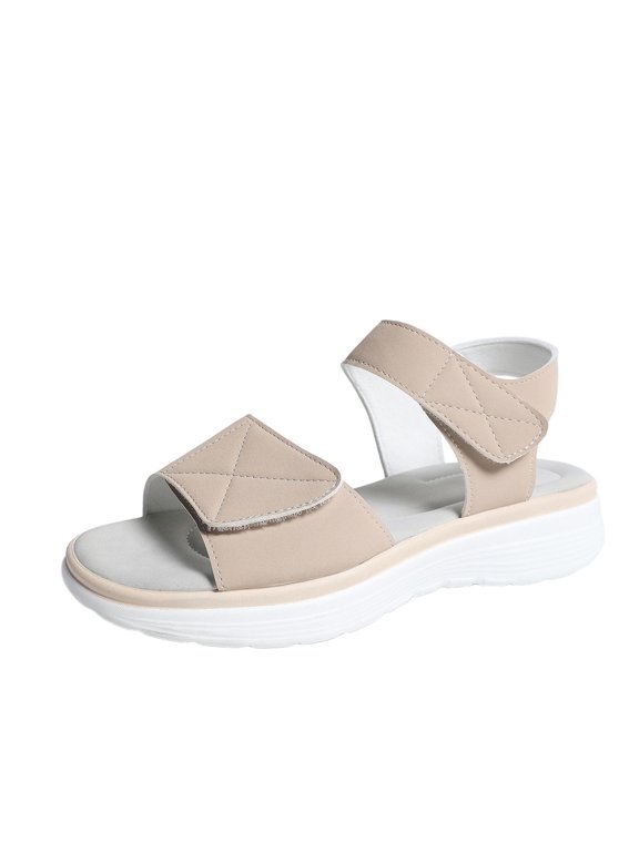 Wedge Sandals For Women Summer 2026 Arch Support Comfortable Sandal Open Toe Ankle Strap Platform Slip-On Shoes