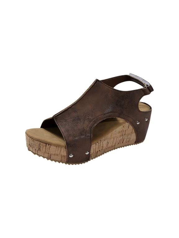 Wedge Sandals for Women New Platform Sandals with Ankle Strap Open Toe Espadrilles Wedge Heels Sandals Dressy Casual Boho Summer Beach Sandals Ladies Wedges