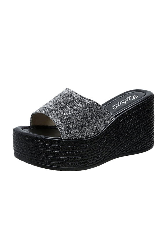Wedge Sandals for Women Women's Wedges Mid Heel Platform Sandals for Women Dressy Summer Casual Outdoor Sandal Shoes Beach Summer Sandals Gray Women Sandal