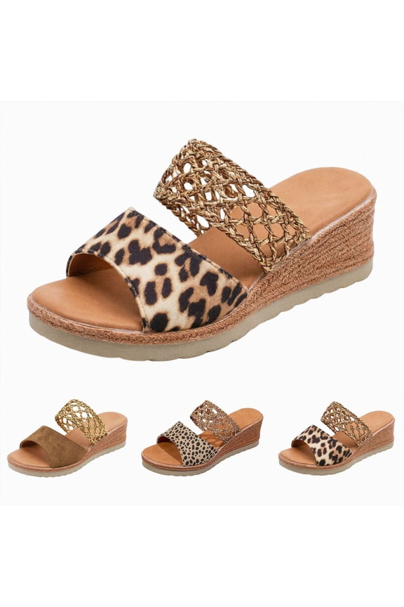 Wedge Sandals for Women Comfortable Slip on Walking Slippers Summer Casual Platform Sides Summer Vacation Holiday Dress Shoes Camouflage Size 7