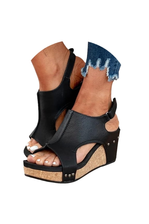 Wedge Sandals for Women Dressy Summer, 2026 Open Toe Espadrilles Platform Ankle Strap Sandals Casual Boho Walking Strappy Slip on Sandals