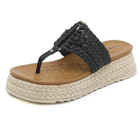 Wedge Sandals for Women Dressy Summer Comfortable Cushion Womens Flip Flops Casual Orthopedic Wedges Shoes Beach Sandals A10
