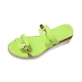 thumbnail image 1 of Wedge Sandals for Women Platform Espadrille Slides Sandal Slip On High Heel Mules Open Toe Casual Summer Dress Shoes Green Women Sandal, 1 of 4