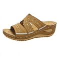 Wedge Sandals for Women embroider Comfortable Slides Arch Support