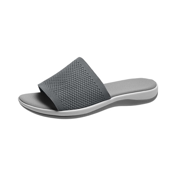 Wedge Shoes for Women Comfortable Dressy Summer Casual Open Toe Knitted Mesh Slip on Slides Sandals Lightweight Breathable Slippers Outdoor Ladies Shoes, 36