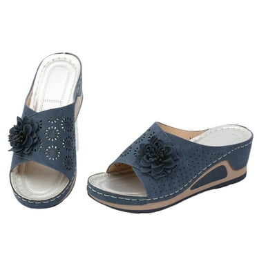 Wedge Slide Sandals Platform Dressy Sandals for Women Low Heel Sandals Wedge Sandals for Casual Sandals for Women Comfortable Dressy