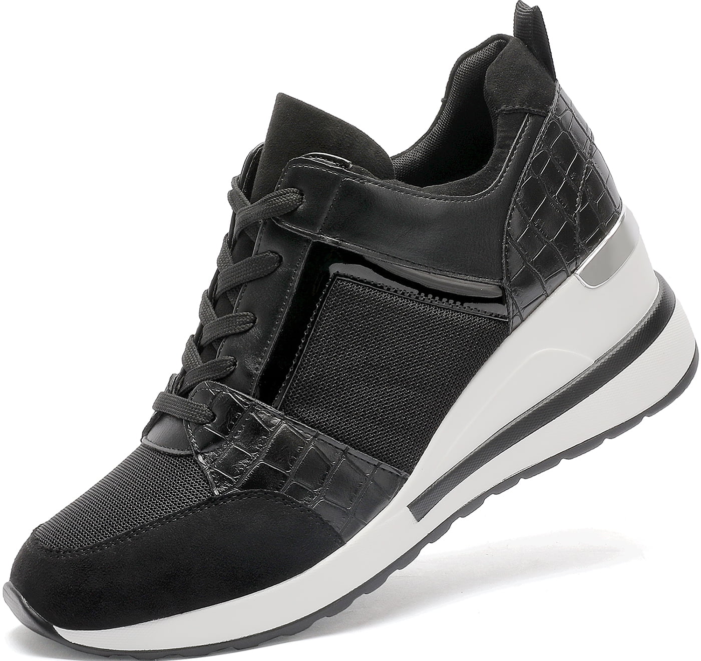 Wedge Sneakers for Women - Wedge Tennis Shoes Non-Slip Women Fashion Sneakers