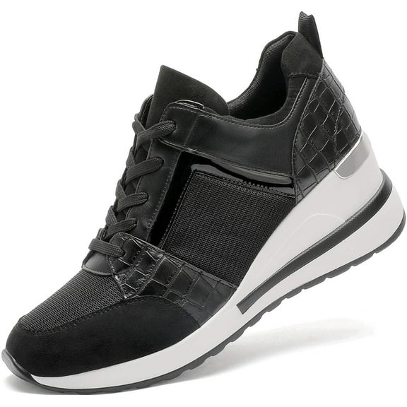 Yolanda Zula Wedge Sneakers for Women - Wedge Tennis Shoes Non-Slip Women Fashion Sneakers