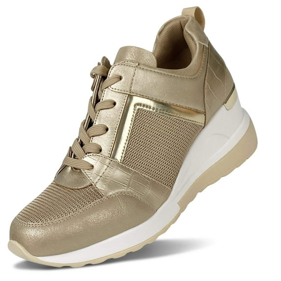 Yolanda Zula Wedge Sneakers for Women - Wedge Tennis Shoes Non-Slip Women Fashion Sneakers