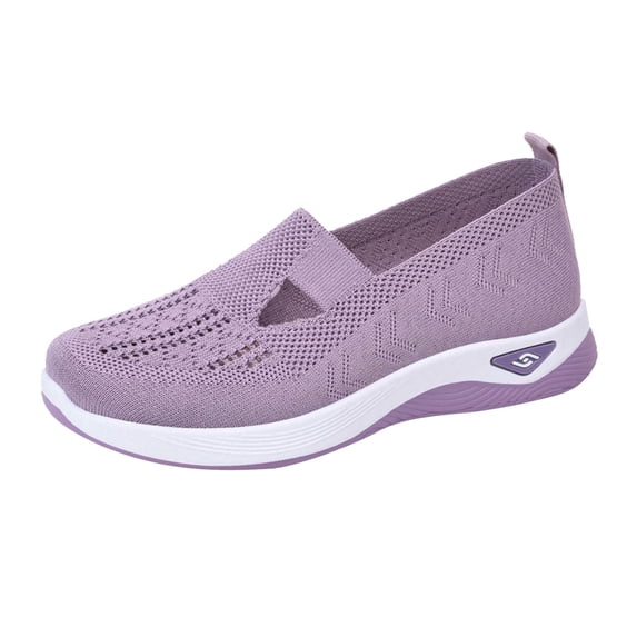 Wedge Sneakers for Women Women's Summer Fashion Mesh Breathable Casual Shoes Round Head Non Slip One Foot Stirrup Casual Sneakers Female Womens Sneakers Shoes(PP2,6)
