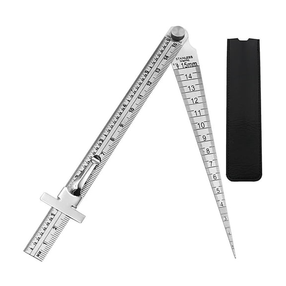 Wedge Taper Ruler Stainless Steel Welding Taper Feeler Gauge Depth Ruler Hole Inspection For Measurement Tool ,Corrosion-Resistant