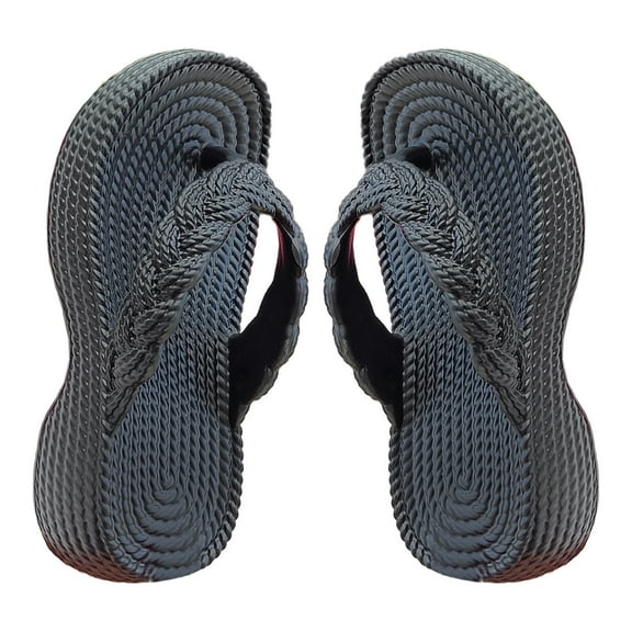 Wedge Thong Sandals for Women 2025 Solid Casual Soft Chunky Espadrilles Soft Sole Non-slip Slippers for Beach Resort