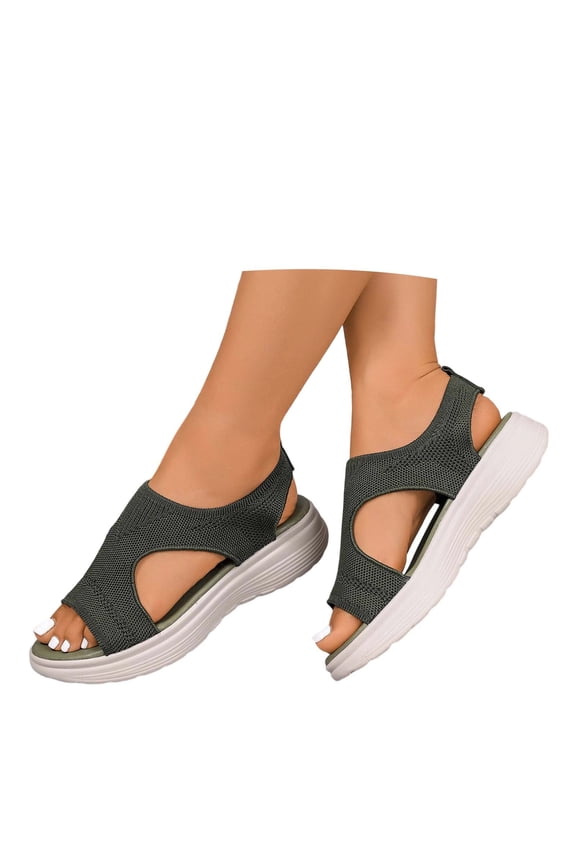Wedges Sandals with Arch Support for Woman Cute Comfy Lightweight Open Toe Low Heels Womens House Slippers Braided Espadrilles for Women Ankle Strap Beach Sandals Summer Shoes