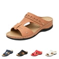 thumbnail image 1 of Wedges Sandals For Women Cute Summer Shoes Slip on Orthotic Sandals Soft Soled Open Toe Half Casual Dress Shoes for Daily Wear Vacation Dressy Casual Women Footwear 39, 1 of 9