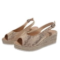 thumbnail image 1 of Wedges Shoes for Women Open Toe Ankle Strap Platform Dressy Casual Sandals Travel Slides Rose Gold 7.5(40), 1 of 9