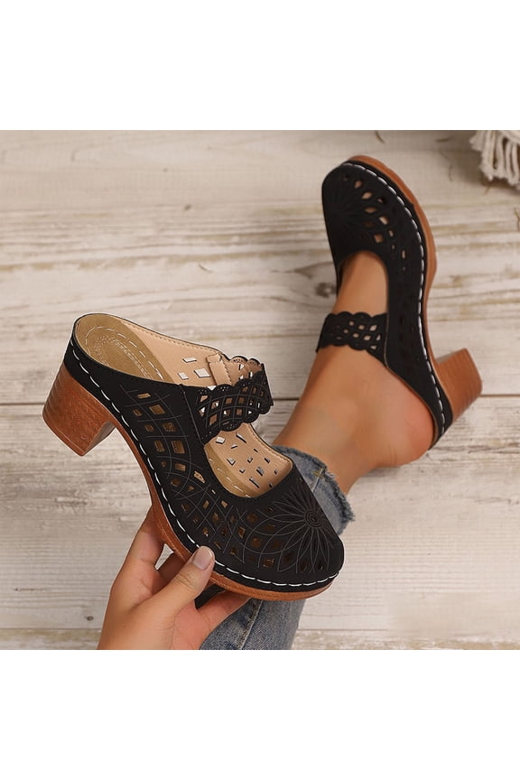 Wedges Shoes for Women Peep Toe Pumps Shoes Outdoor Shoes Leisure Casual Slip On Fashion Breathable Casual Shoes Black 9