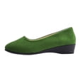 thumbnail image 1 of Wedges for Women Low Heel Women's Comfortable Closed Toe Women Dress Shoes Casual Spring Summer Round Toe Solid Color Flats Slip On Shoes, 1 of 9