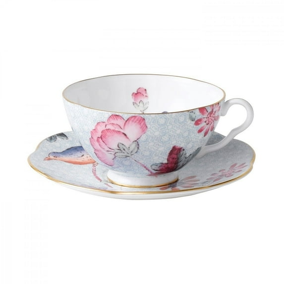 Wedgwood Harlequin Collection - Cuckoo - Tea Cup and Saucer - Blue