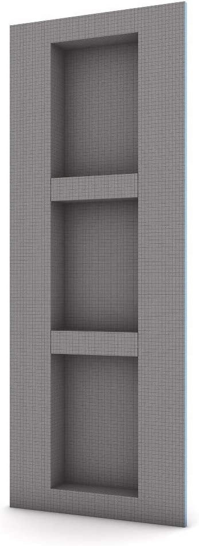 Gray Foam Waterproof Shower Niche with Adjustable Shelf