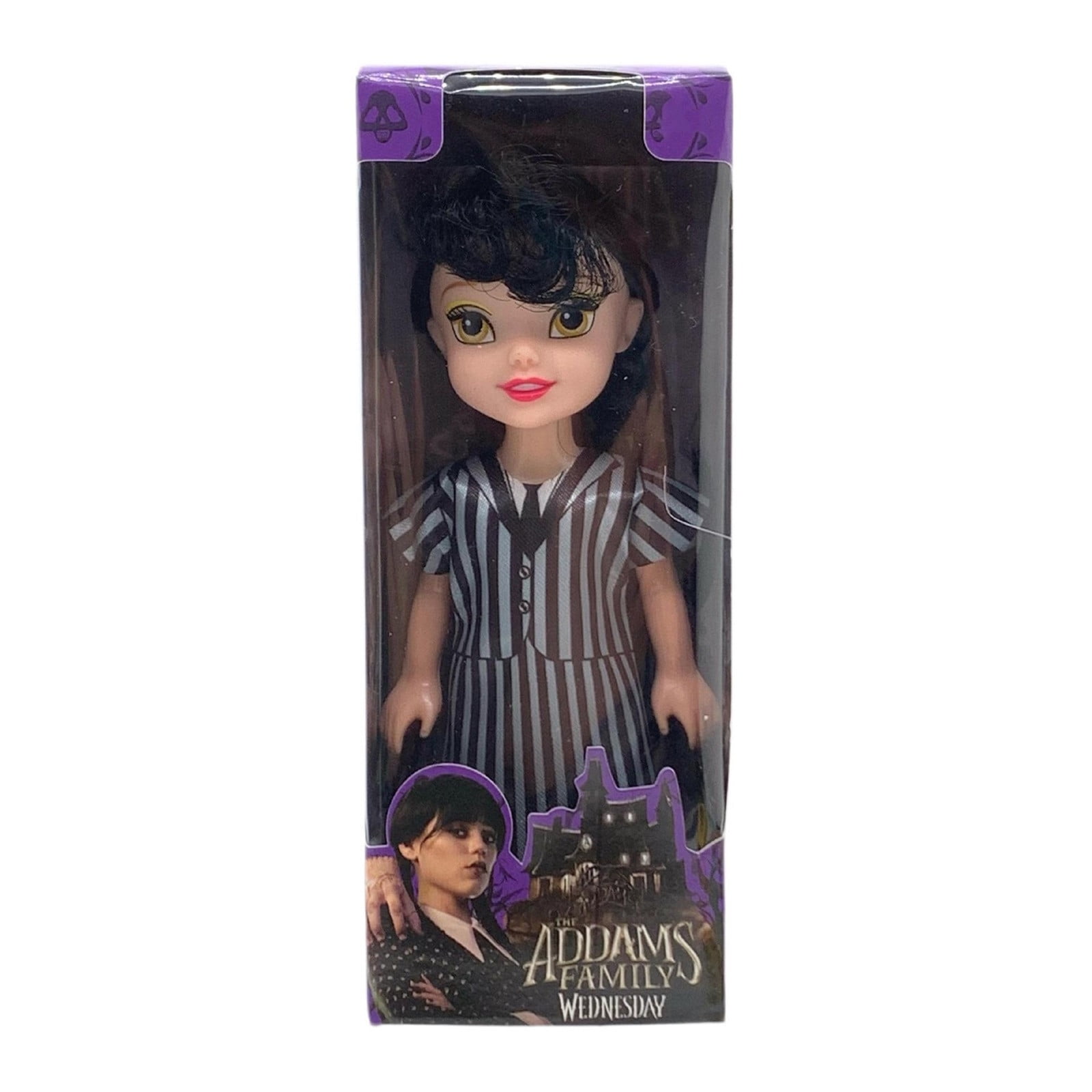 Wednesday Ad-ams Family Girls Doll Black 6.6 inch Dolls, Black Dress ...