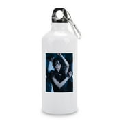 Wednesday Addams 2.8in Diameter Water Bottle, Aluminum Reusable Bottles Lightweight Leak Proof Aluminum Sports Travel Bottles with Twist Cap Buckle for Gym, Hiking, Cycling, Camping, Fishing