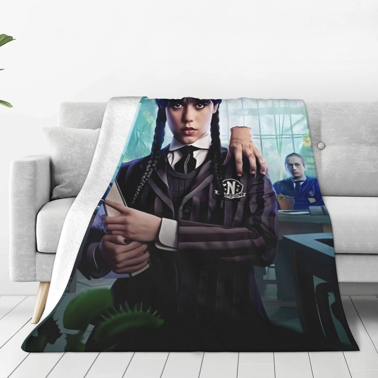 Wednesday Addams 2 Throw Blanket Couch Bed Sofa Soft Lightweight Warm ...