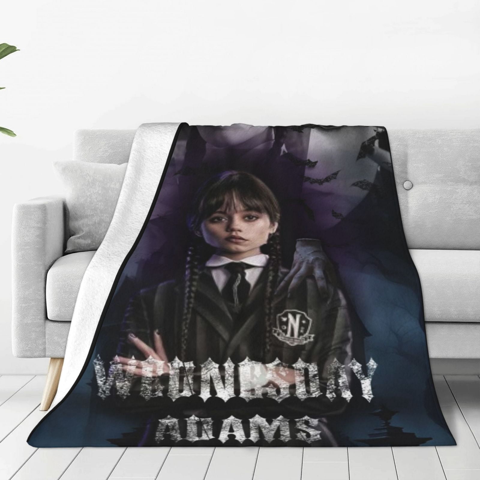 Wednesday Addams 2 Throw Blanket Couch Bed Sofa Soft Lightweight Warm ...