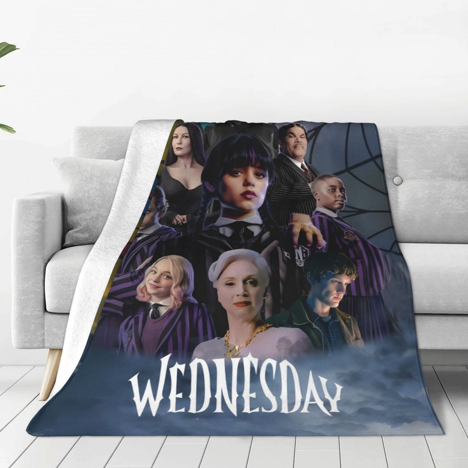 Wednesday Addams 2 Throw Blanket Couch Bed Sofa Soft Lightweight Warm ...