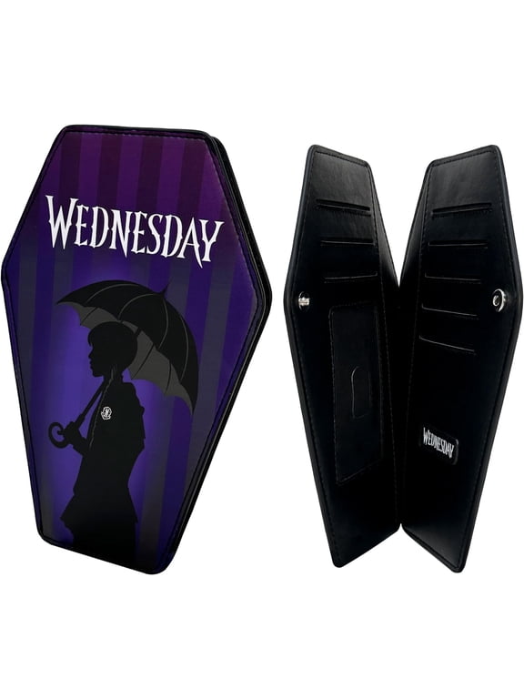 Wednesday Addams Coffin-Shaped Gothic Style Wallet with Cardholder Vegan Wallet