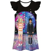 WINTEKD Wednesday Addams Dress for Girls 4-12 Years Kids