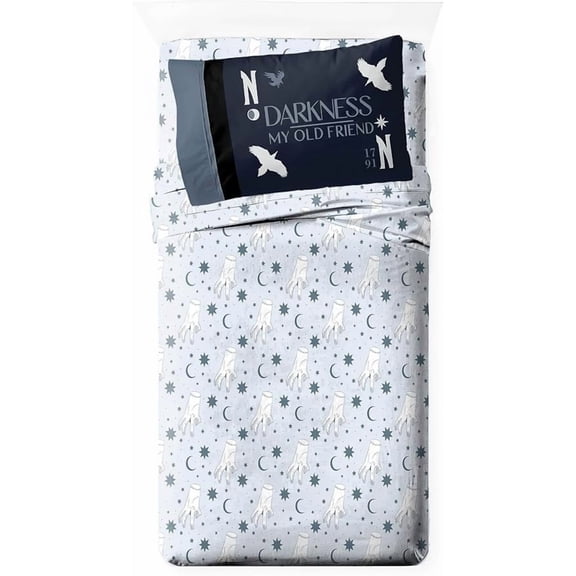 Wednesday Addams Full Moon 3 Piece Twin Size Sheet Set