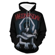 Wednesday Addams Hoodie Casual Coat for Men Women Hooded Sweatshirt Soft Lightweight Sweater Tops S