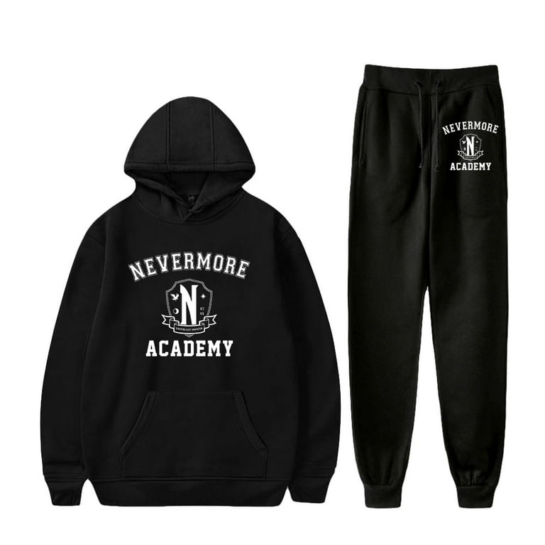 Wednesday Addams Hoodie and Pants Two Pieces Sets For Men