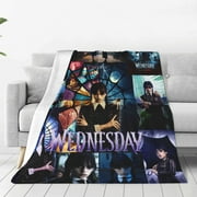 Wednesday Addams Kids Adults Ultra-Soft Micro Fleece Blanket Throw All Season Fuzzy Lightweight Throw Blankets For Office Company Home Couch Bed Sofa 50"X40"