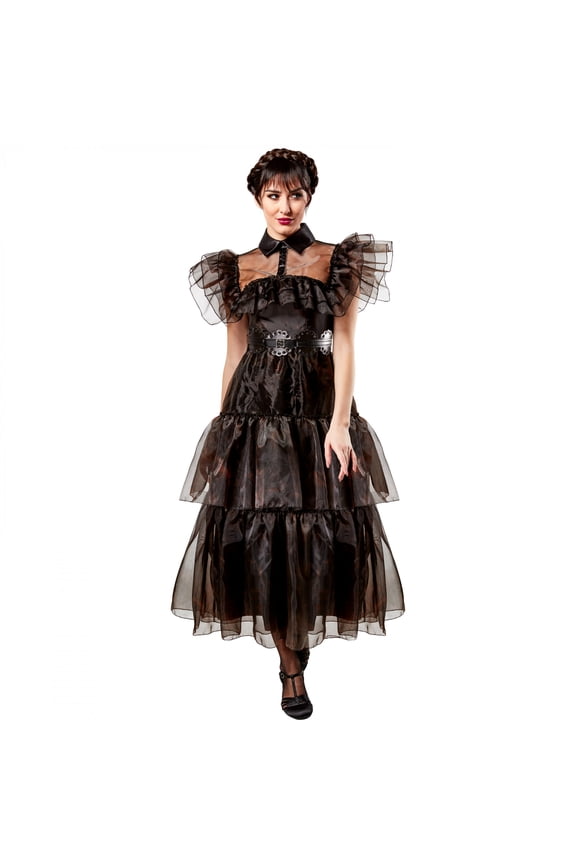 Wednesday Addams Nevermore Academy Rave'n Dance Costume for Women by Rubies, Small