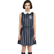 Wednesday Addams Nevermore Academy School Uniform Costume - Kawaii Cosplay Sleeveless Dress for Youth and Adults, Large